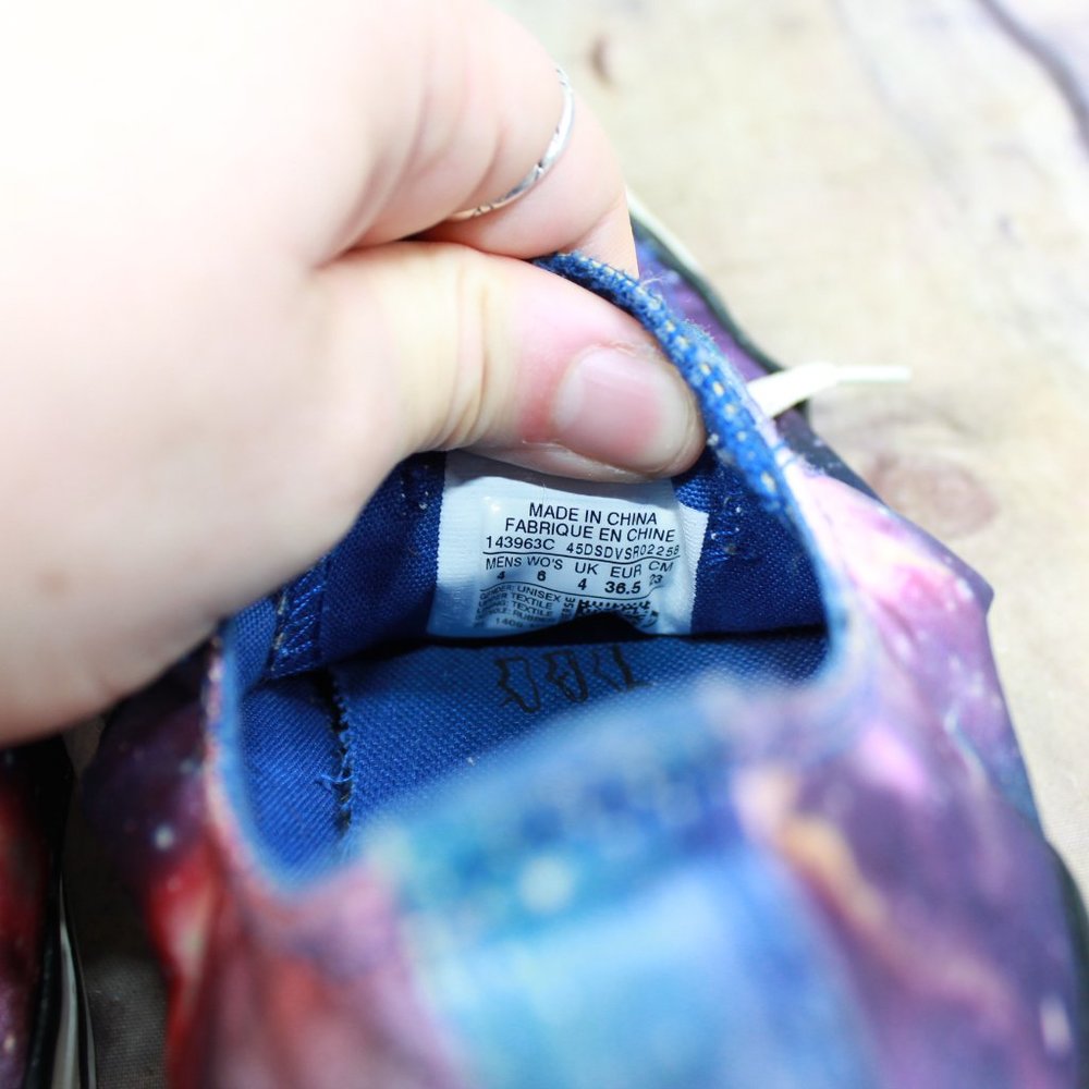 Converse All Star Low Satin Galaxy Midnight Lake Low Top Sneakers Size M 4 / L 6 - Picture 7 of 9